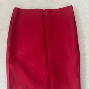 Maroon J. Crew Pencil Skirt